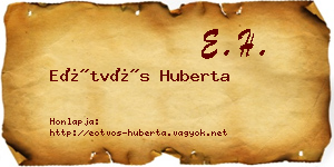 Eötvös Huberta névjegykártya